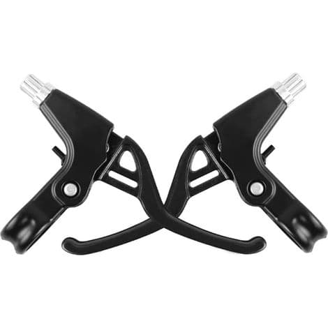 Bremsespaker i aluminiumslegering - MTB landeveissykkelgrep, 2,2 cm diameter, sykkeldeler (svart)