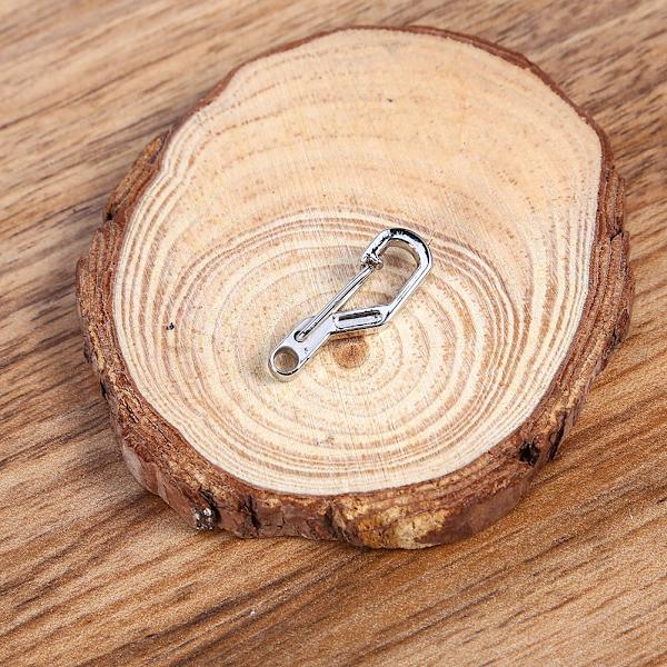 5 st Mini Alloy Spring Hook Nyckelring EDC Utomhus Karbinhake Snäpp Silver