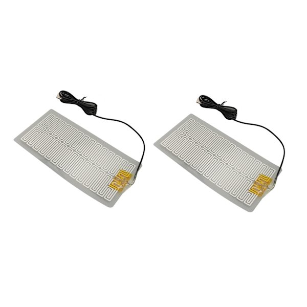 2 st USB 5V midjevärmedynor i metall med 150 cm kabel