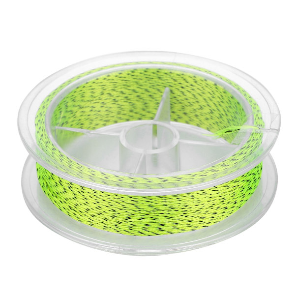 Tilspidset forfang flueline 50m holdbar nylon 20lb gul og sort