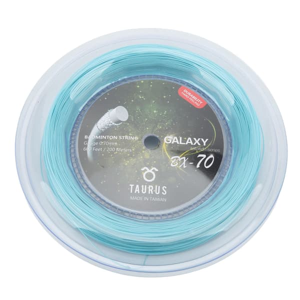 POWERTI BX70 Nylon Badmintonstreng, Høy Elastisitet, 0.7mm, 200m, Himmelblå
