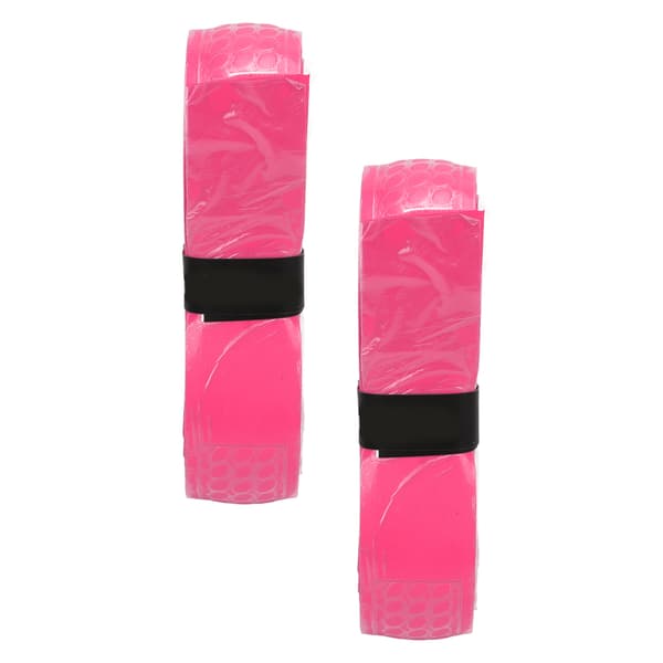 2 stk. tykt svetteabsorberende grepstape for tennis- og badmintonracketer - rosa