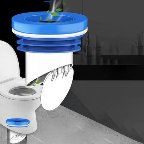 PVC 100 lugttæt toiletforsegling med kontraventil til 100-110 mm PVC-rør (sort)