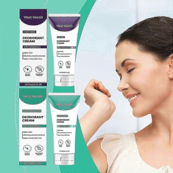 Naturlig probiotisk antiperspirantkräm - Eukalyptus- och mintdoft, bekämpar effektivt lukt.