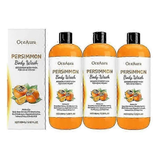 Duschgel med kakhidoft (3-pack), kontrollerar effektivt kroppslukt - Renande och deodoriserande tvål