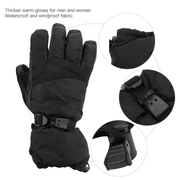 Vattentäta, vindtäta, varma, förtjockade unisex vinterhandskar för utomhussporter