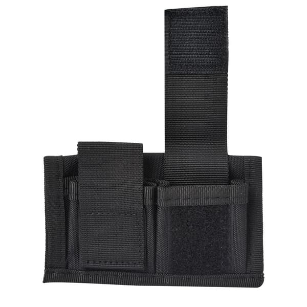 Nylon 600D Fast Charger Taske, Holder 2 Magasiner, Sort Shotshell Pung