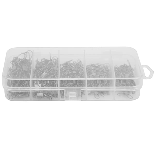 Fiskekobling med solid karbonstålring, svivelkulelager og dobbel låsespenne.