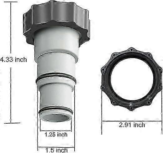 Adaptersats och 32-38 mm anslutningsslang för Intex poolpumpar