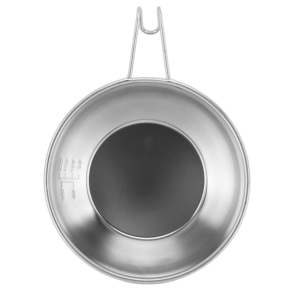Campingkrus i rustfrit stål med stabelbar skala til camping, vandreture og udendørs brug