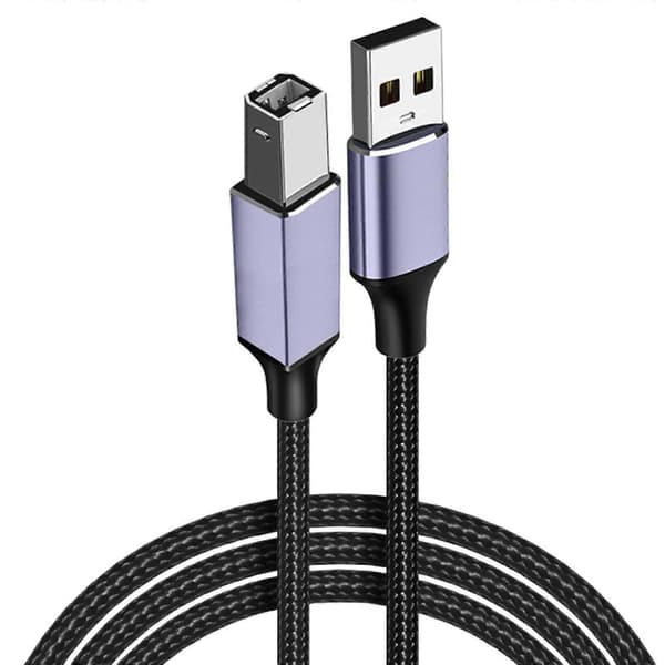 Pålitelig USB 2.0 til USB B skriverkabel for skrivere, skannere og MIDI-keyboard.