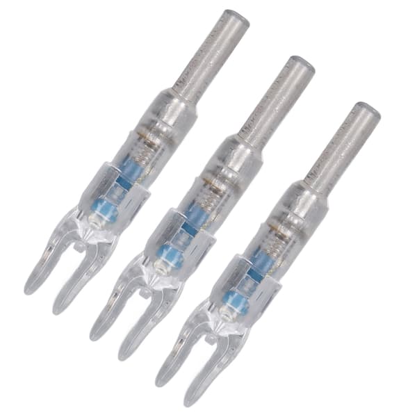 3 st lysande pilnockar för 6,2 mm innerdiameter automatiska PE-pilar för utomhusbågar - Blå