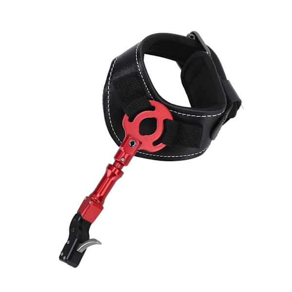 Avtryckarutlösare för compoundbåge med justerbart armband och svampkudde - Röd
