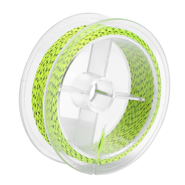 Tilspidset forfang flueline 50m holdbar nylon 20lb gul og sort