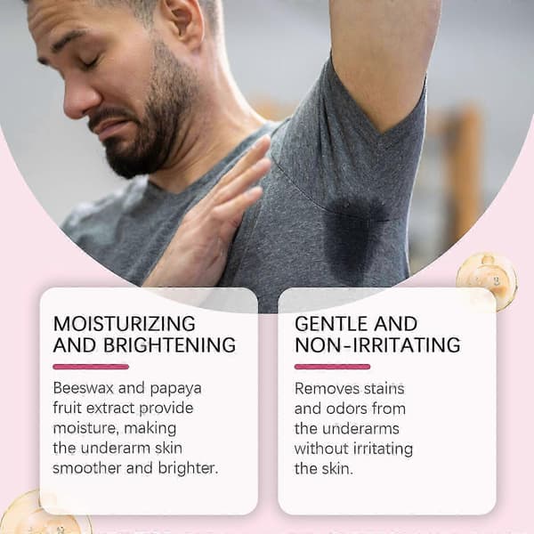 Aluminiumfri antiperspirant deodorant, 30g, frisk duft, dyp rensing av underarmer.