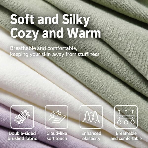 Pyjamasset i borstad polyester för dam, långärmad tröja med rund hals, lös passform, plus size, termiska myskläder för... Yellow L