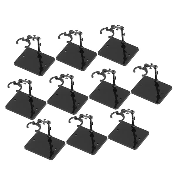 10 stk. figurmodelbasestativ med høj stabilitet til 6-tommer actionfigurer - sort