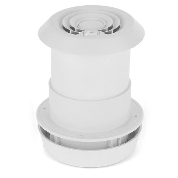 Loftventilator til autocamper med ventilationsgitter og 12V strømforsyning.
