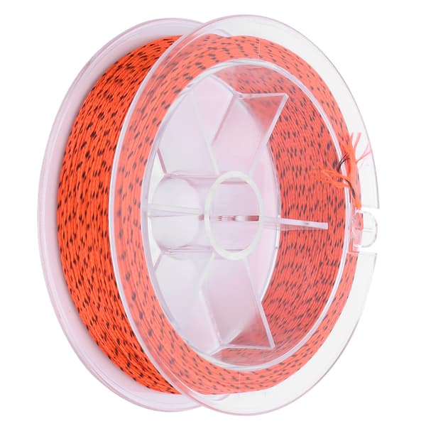 Voksfri fluefiske trimline 30LB 50m i oransje/svart polyester