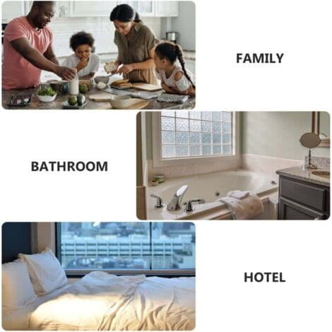 Sett med 2 erstatningsspylehåndtak for toalett, kompatible med sidemonterte spylehåndtak for toaletttank