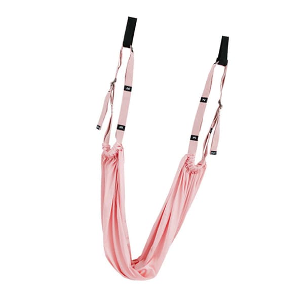 Benforlænger til døråbning med ringe, elastisk polyester-bomuldsbånd til lemmernes muskeløvelser, pink