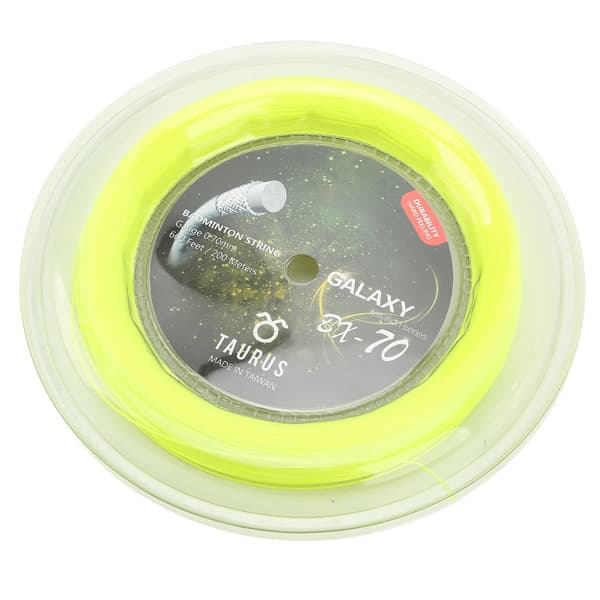 POWERTI BX70 Badmintonsträng, Hög Elasticitet Nylon, 0.7mm, 200m, Fluorescerande Gul