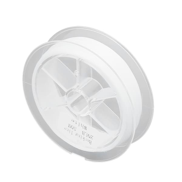 Voksfri fluefiske trimlinje 20LB 50m slitesterkt polyestermateriale hvit