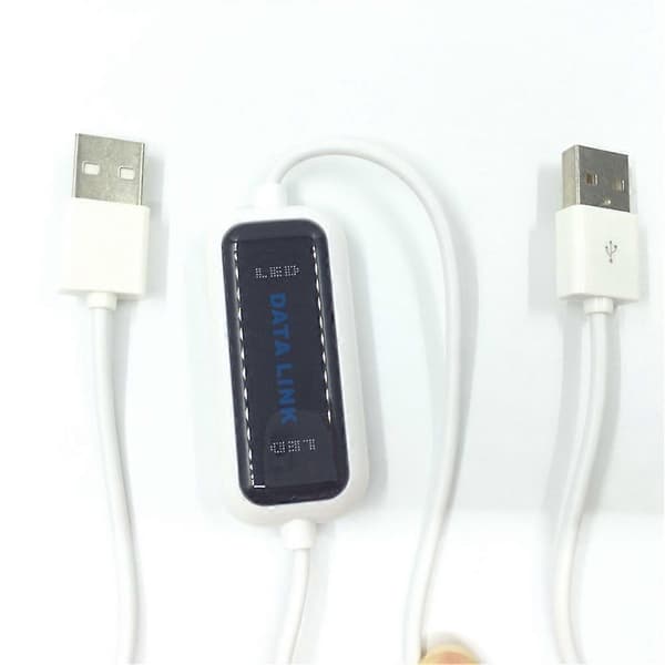 USB datamaskin-til-datamaskin online deling og synkroniseringslenke, direkte nettverksdataoverføringsbro, LED-kabel.