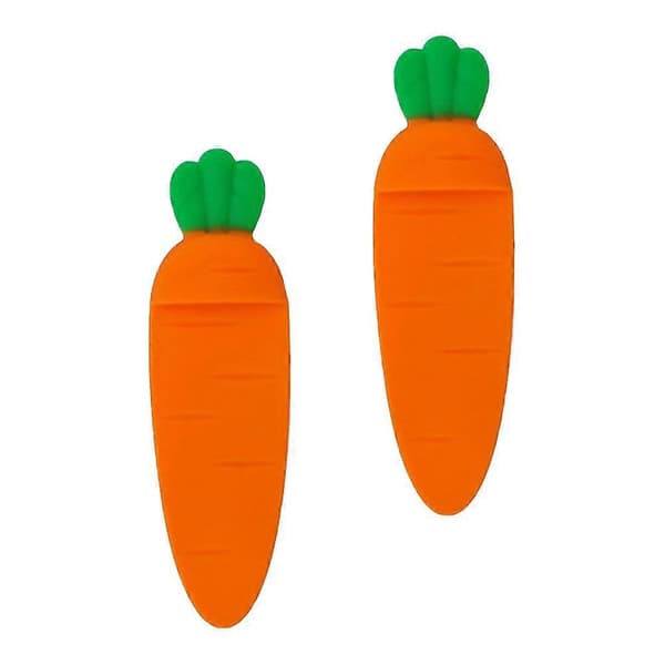 2-pack silikon tecknade markörer, djur morotsbokmärken, pappersvaror