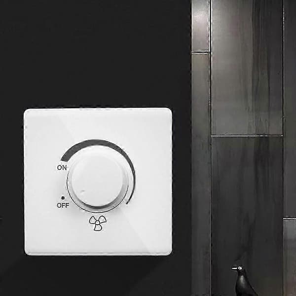Takvifte dimmerbryter, 220V 10A veggkontroll, trinnløs hastighetskontroll, standard størrelse 86.