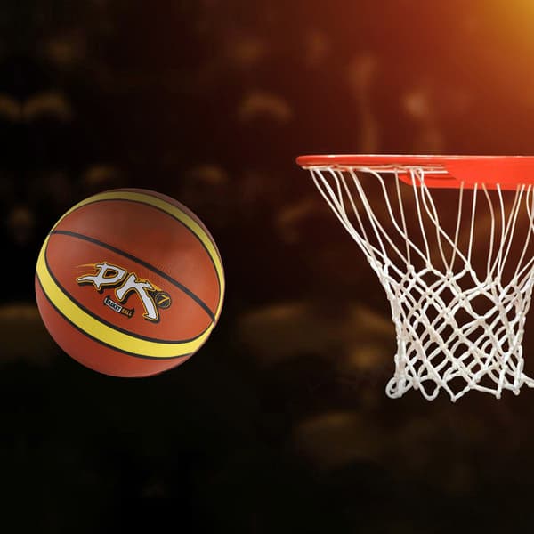 Fargerik oppblåsbar gummibasketball for voksne og barn - Minisportsspill