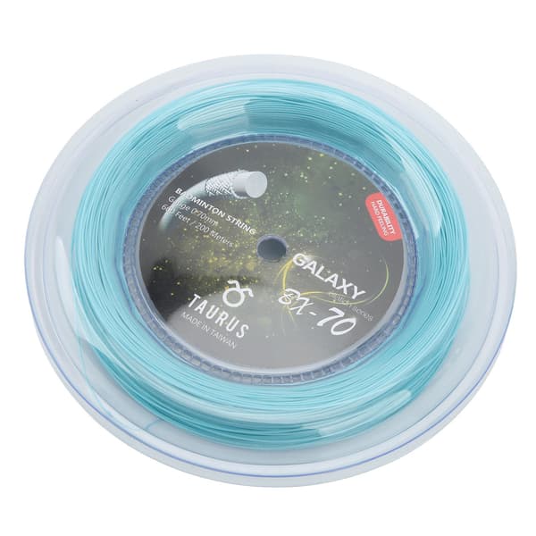 POWERTI BX70 Nylon Badmintonstreng, Høy Elastisitet, 0.7mm, 200m, Himmelblå