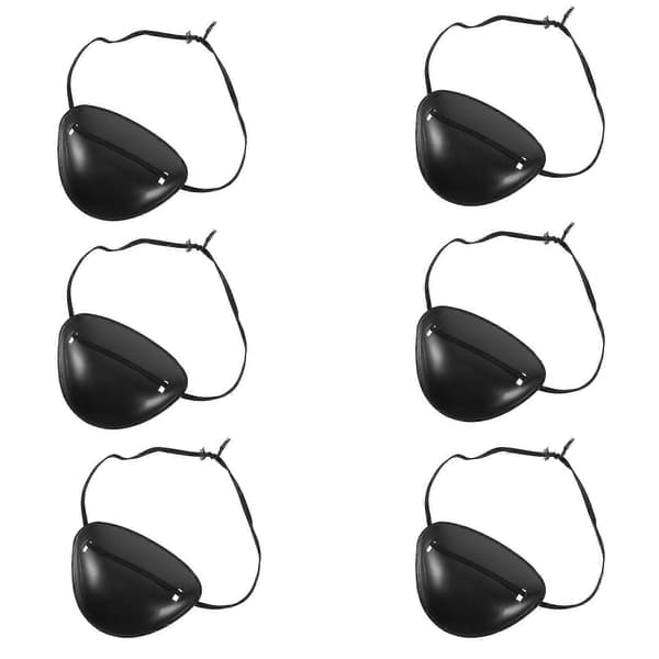 6-pack piratögonmasker, elastiska ögonmasker, justerbar enkelögonmask, lämplig för Halloweenfester.
