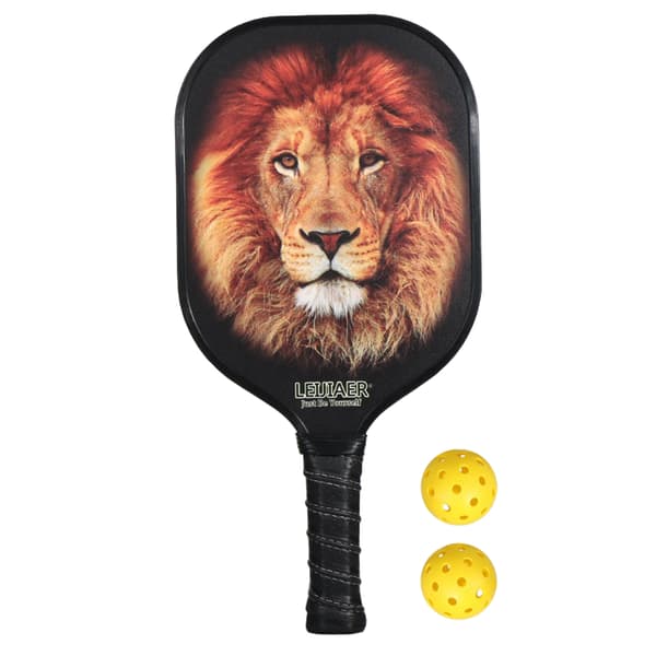 Pickleballracket och bollset, ultralätt kolfiber, med väska, 1 racket, 2 bollar