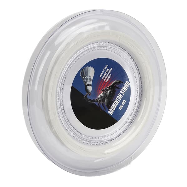Badminton Racketstreng, Høy Elastisitet Harpiksfiber, Slitesterk, 200m, Hvit