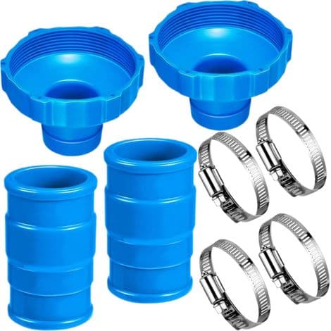 Poolsugslangadapter – Ersättningskoppling för Intex Bestway separator slang (blå)