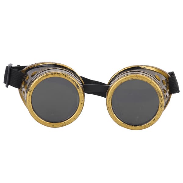 Vintage Steampunk ABS Retro-briller med avtakbare linser for fester, bronse