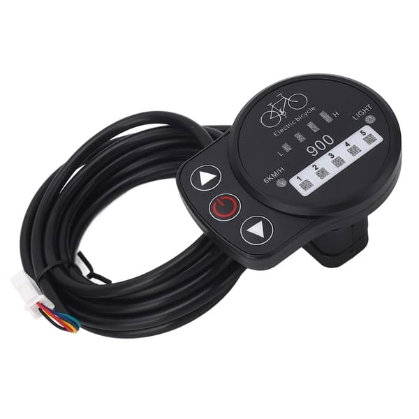 LED-måler til 36V 48V elcykel med hastighedsvisning, batteri, forlygte til KT-controller