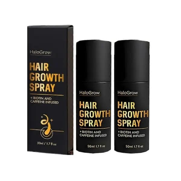 3st 50ml HaloGrow Hårväxtspray Minskar Håravfall Biotin Hårförtjockande Skonsam Återväxtmist för ...