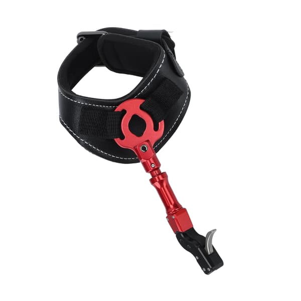 Avtryckarutlösare för compoundbåge med justerbart armband och svampkudde - Röd