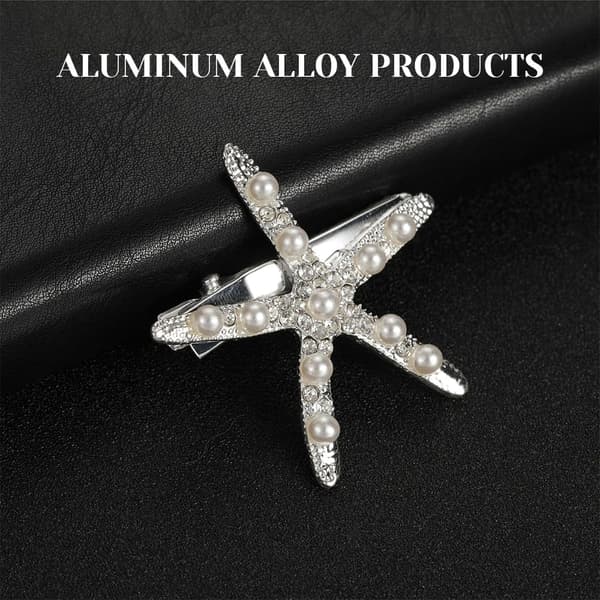 2 stk. perle sjøstjerne rhinestones hårspenner sjøstjerne hårspenner sjøstjerne perle sklisikre hårspenner.
