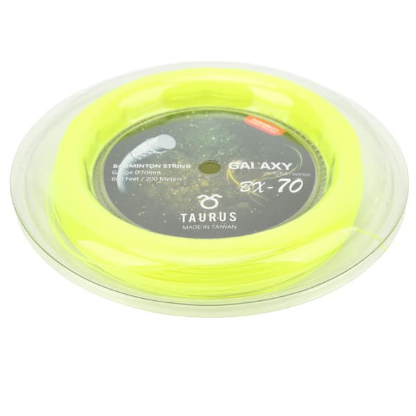 POWERTI BX70 Badmintonsträng, Hög Elasticitet Nylon, 0.7mm, 200m, Fluorescerande Gul