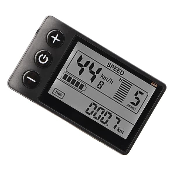 LCD-skjermmåler for elektrisk sykkel 24-60V kontrollpanel vanntett plugg