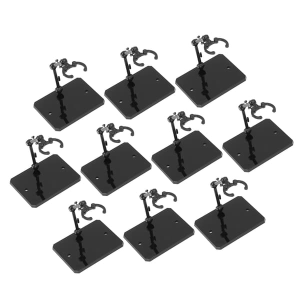 10 stk. figurmodelbasestativ med høj stabilitet til 6-tommer actionfigurer - sort