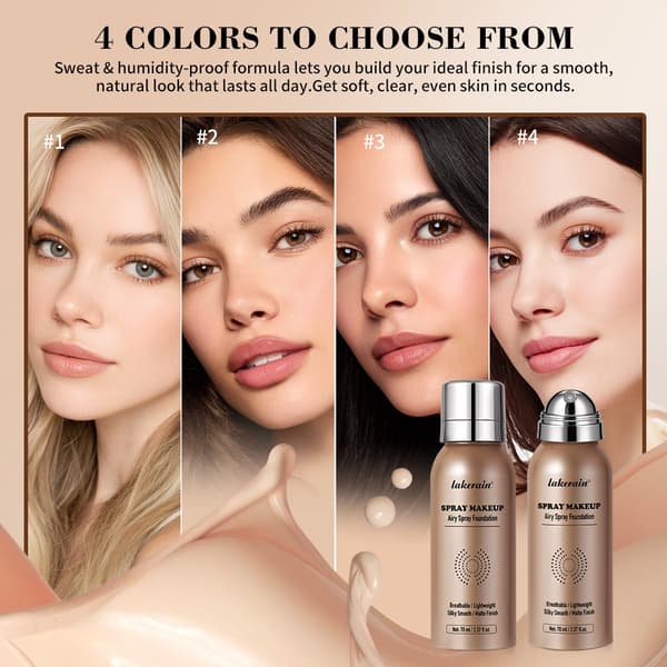 Magic Minerals Airbrush Foundation Makeup Silky Mist Spray Foundation Makeup Airbrush Flawless Se