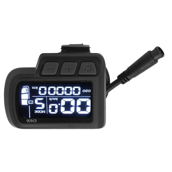 EN06 LCD-displaymåler til elcykel med 6-bens stik 24V-60V Styr 22,2 mm