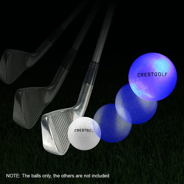 6 st ljusa LED-golfbollar med automatisk slagaktivering
