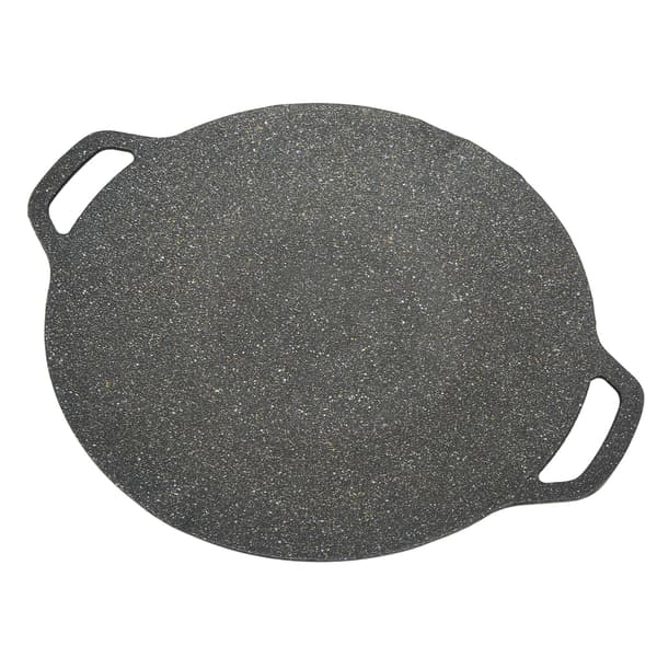 Koreansk non-stick grillpande, 6 lag, 30 cm, til indendørs/udendørs BBQ, sort
