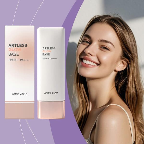 AMZ SPF Lysnende Makeup Primer, Naturlig Glød Solbeskyttelsesbase