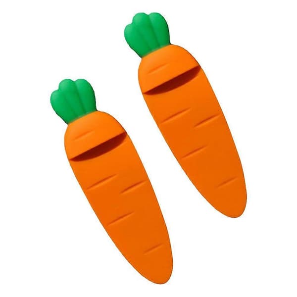 2-pack silikon tecknade markörer, djur morotsbokmärken, pappersvaror
